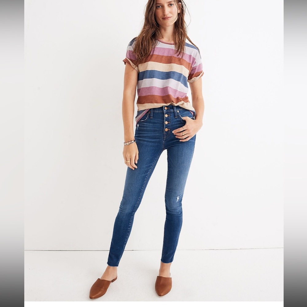 10" High-Rise Skinny Jeans in Hanna Wash